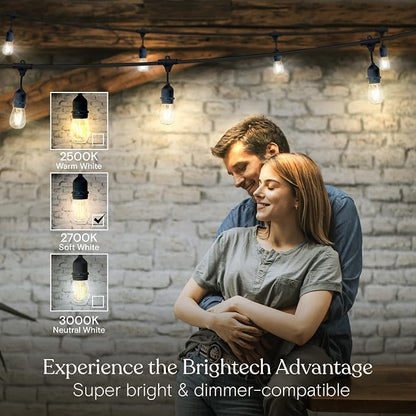 Brightech Ambience Pro - 24 Ft Waterproof LED Outdoor String Lights - Hanging - Image 4