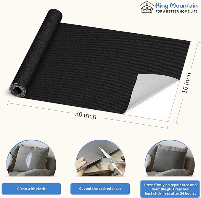 KING MOUNTAIN Canvas Repair Patch 16×30 Inch Self-Adhesive Waterproof Fabric - Image 4