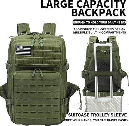 Military Tactical Backpack 45L/25L 3 Day Assault Pack Molle Daypack Hiking - Image 5