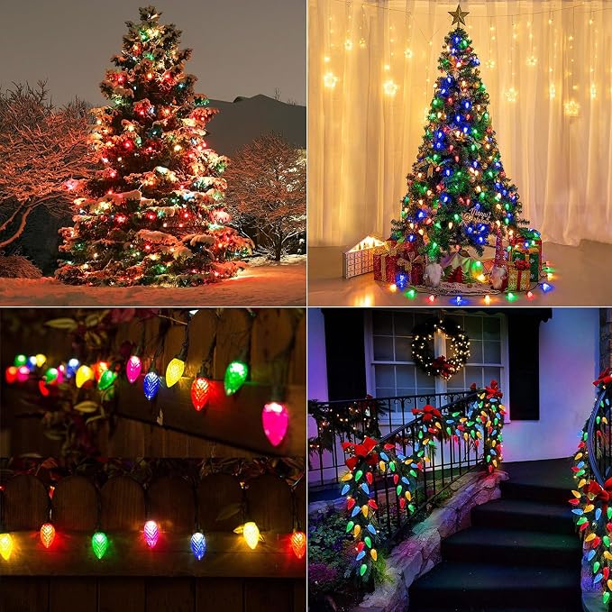 Solar String Strawberry Lights Outdoor 2 Pack 200 LED 80Ft Multi-Color - Image 6