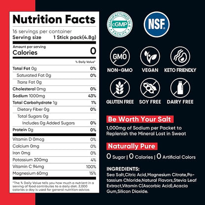 Venture Pal High Sodium Sugar Free Electrolytes Powder Packet, Zero Calories - Image 8