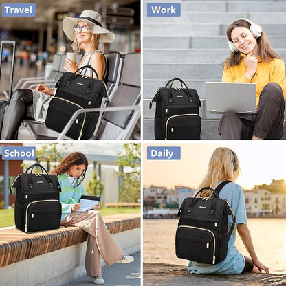 FOCDOD Women Laptop Backpack Work Bag - Image 6