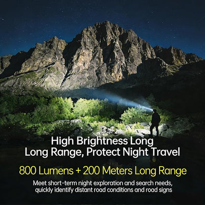 Sekrro F8 Headlamp Rechargeable, 800 Lumen Super Bright LED Head Lamp, IP67 - Image 2