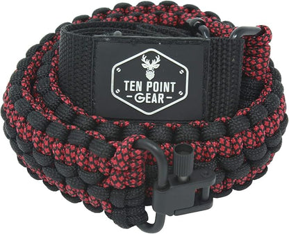 Extra Wide Gun Sling Paracord 550 Adjustable w/Swivels by Ten+Point+Gear