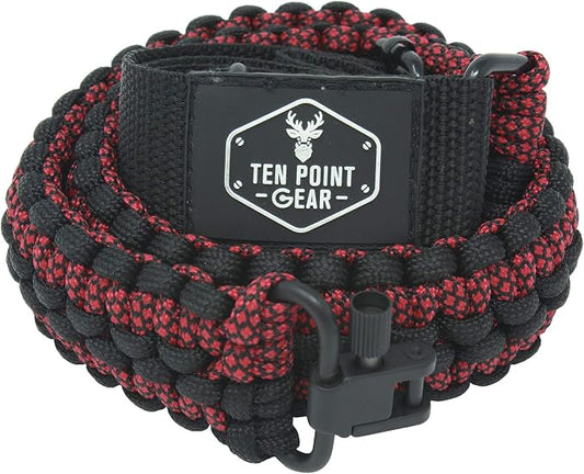 Extra Wide Gun Sling Paracord 550 Adjustable w/Swivels by Ten+Point+Gear