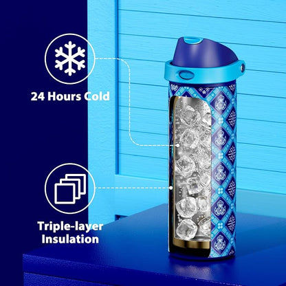 24 oz Insulated Water Bottle for Men: Meoky Stainless Steel Water Bottle - Image 4