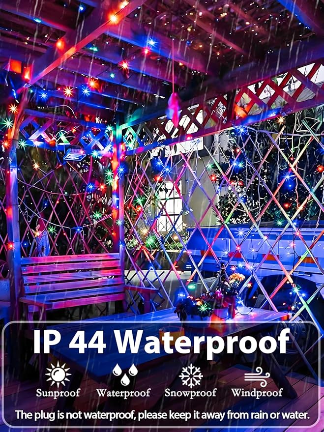 Upgraded 165FT 500 LED Multicolor Christmas String Lights Indoor & Outdoor - Image 4