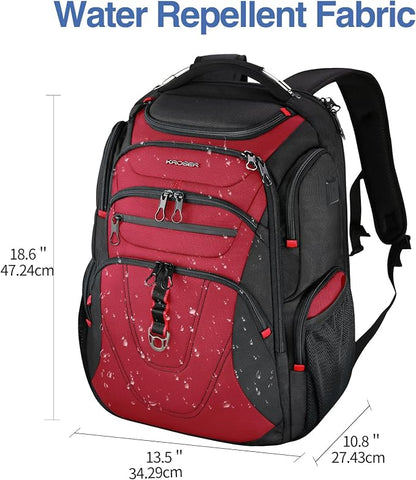 KROSER Friendly Travel Laptop Backpack 17.3 inch XXXL Gaming Backpack - Image 2
