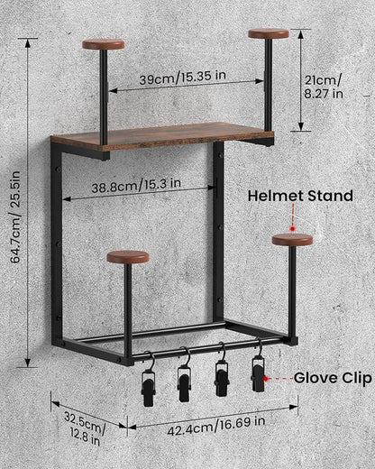Motorcycle Helmet Holder Wall Mount, Helmet Rack - Image 7