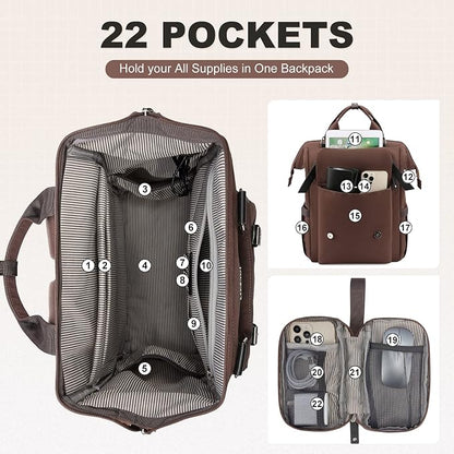 LOVEVOOK Laptop Backpack for Women Work Teacher Backpack, Business Computer Bag - Image 2