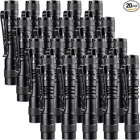 Beieverluck 20 Pack Pen Light Flashlight Mini Small Flashlight by Beieverluck