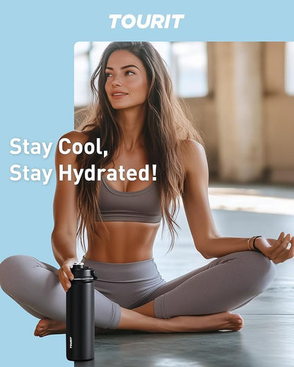 TOURIT 40 oz Insulated Water Bottle, Stainless Steel Sports Water Bottles - Image 9