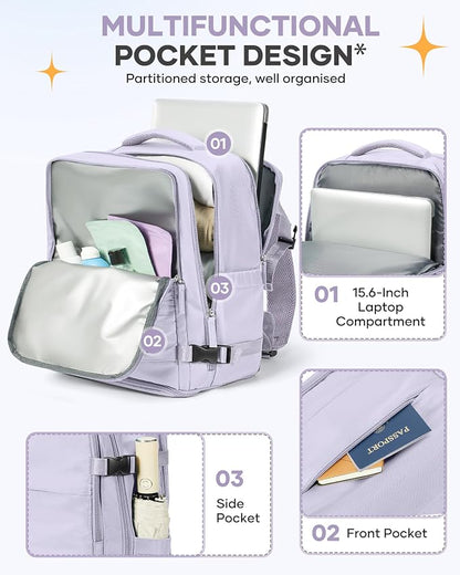 coofay Travel Backpack Carry On Flight Aapproved Personal Item Travel Bag - Image 4