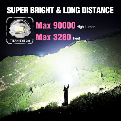 WdtPro Rechargeable LED Flashlights High Lumens, Super Bright 90000LM - Image 8