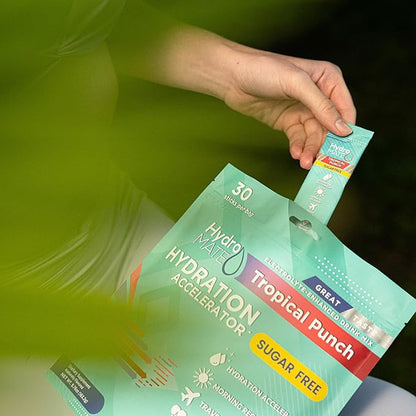 Electrolyte Powder Sugar-Free Hydration Packets Tropical Punch HydroMATE 16 - Image 5