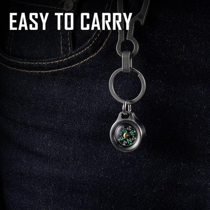 MecArmy Mini Titanium/Brass Compass, Waterproof IPX5 Pocket Compass - Image 5