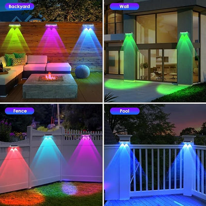 8 Pack Solar Fence Lights Outdoor - Image 7