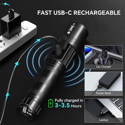 3Pack Rechargeable Flashlights High Lumens, Super Bright Flashlight - Image 6