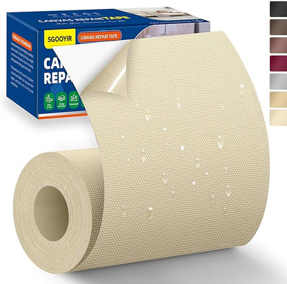 Self-Adhesive Canvas Repair Tape, Fabric Patch Repairs Kit by Sgooyir