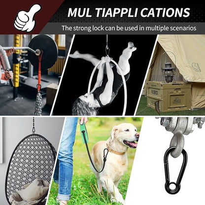 Spring Snap Hooks, Heavy Duty Rope Connector, Quick Link Carabiners Spring Snap - Image 6