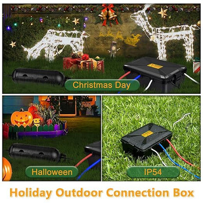 NineLeaf Large Outdoor Electrical Box, IP54 Waterproof Extension Cord Cover - Image 2