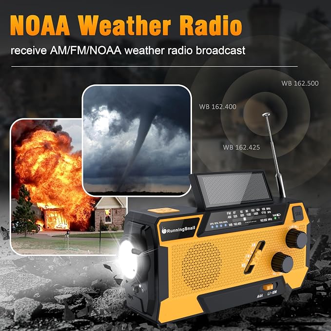 Emergency Crank Weather Radio: AM/FM/NOAA Weather Radio - Image 2