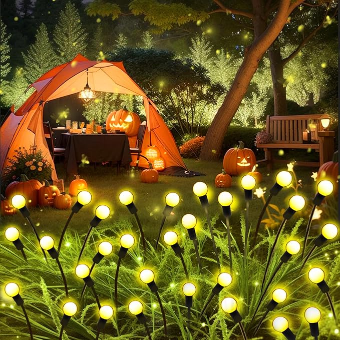 Solar Garden Lights Outdoor, 2 Pack 16 LED Solar Firefly Lights Waterproof - Image 7