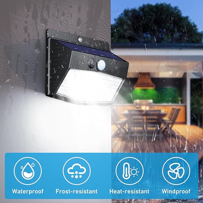 Peasur 20 Packs Solar Outdoor Lights Motion Sensor Solar Security Light - Image 4