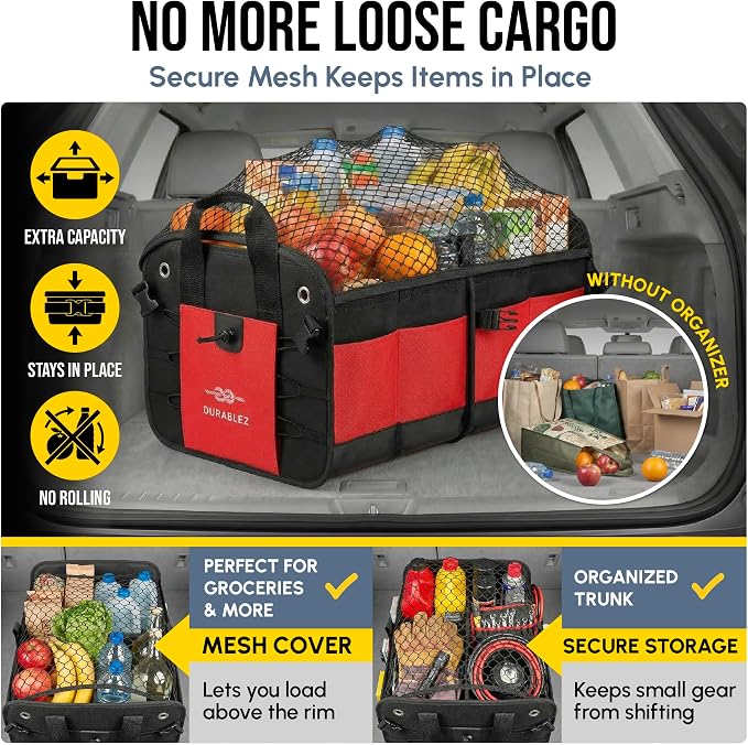 2-Section Foldable Trunk Organizer – Compact Car Storage - Image 4