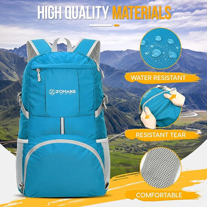 ZOMAKE Lightweight Packable Backpack 35L, Light Foldable Backpacks Water - Image 4