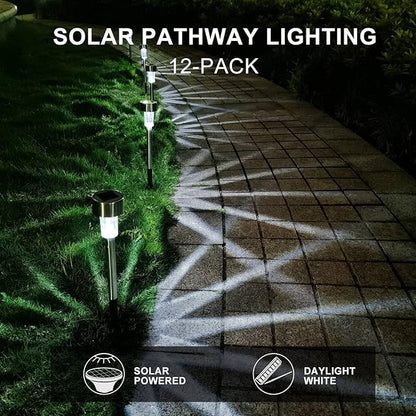 Dream Master Solar Lights Outdoor Waterproof, Stainless Steel LED Landscape - Image 3