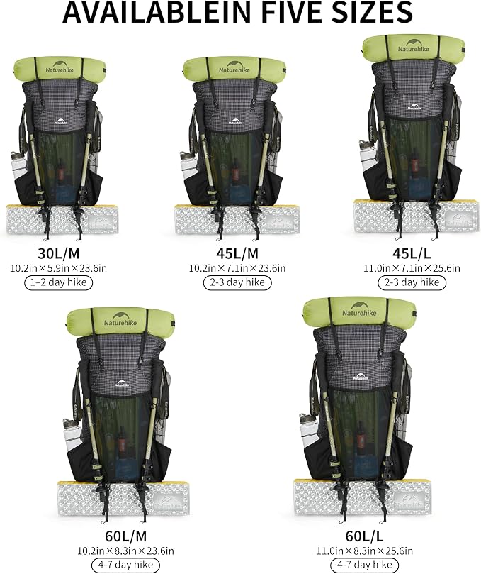 Naturehike 45L Rock 2.0 Upgraded Internal Frame Hiking Backpack - Image 7