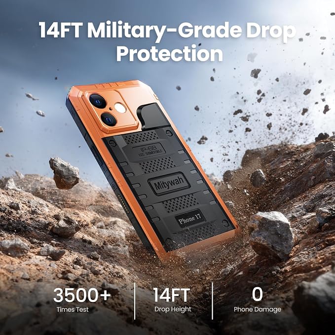 Mitywah Waterproof Case for iPhone 17, Rugged Metal Case - Image 4