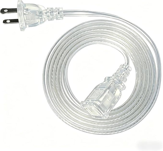 Clear Extension Cord 6FT Extension Cords Thin 2 Prong by Jplenty