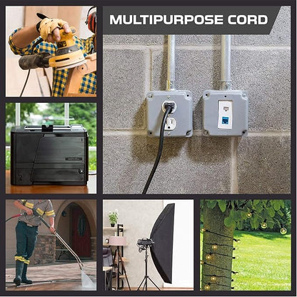 Iron Forge Cable 2 Pack 12 Gauge Outdoor Extension Cord 10 Ft, SJTOW 12/3 Heavy - Image 4