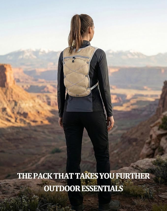 Small Lightweight Hiking Backpack, 3D Breathable Mesh Backpack - Image 6