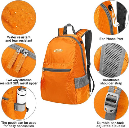 G4Free 20L Lightweight Packable Backpack Travel Hiking Daypack Foldable Backpack - Image 4