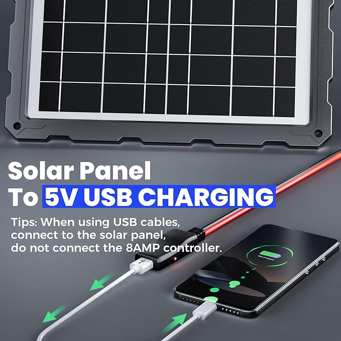POWOXI-Upgraded-20W-Solar-Battery-Charger-Maintainer, External Smart 3-Stages - Image 3