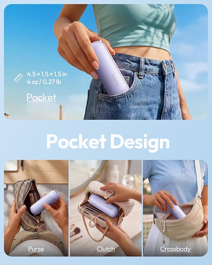 Gaiatop Portable Handheld Fan, 3 in 1 Mini Fan Handheld, Foldable Personal Fans - Image 2