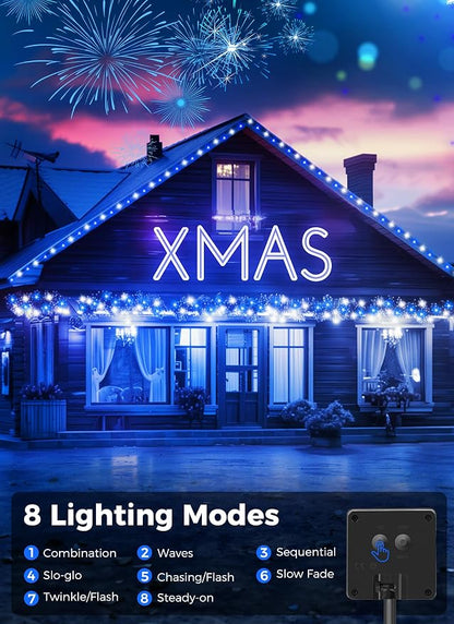 Minetom Solar Christmas Lights Outdoor Waterproof - 40FT 100 LED - Decoration - Image 2