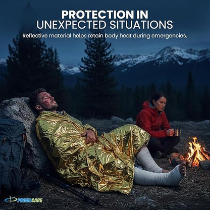 Primacare FB-6831 Emergency Mylar Thermal Blankets – 10 Pack, Waterproof - Image 7