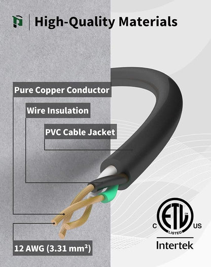 10Ft 12 Gauge Outdoor Extension Cord - Image 3
