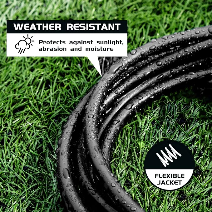 75FT Outdoor Extension Cord-16/3 SJTW Durable Black Extension Cable - Image 4