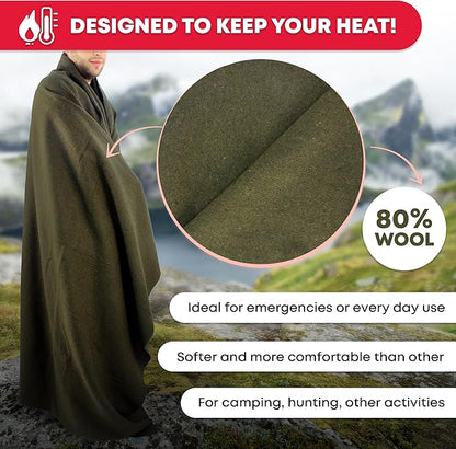 Olive Drab Green Warm Fire Retardant Blanket - Image 3