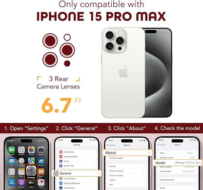 TIESZEN for iPhone 15 Pro Max Case, Compatible - Image 8