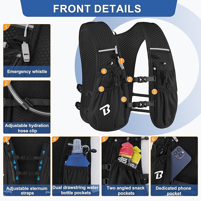 BECOJADDE Running Vest Hydration Backpack - Image 2