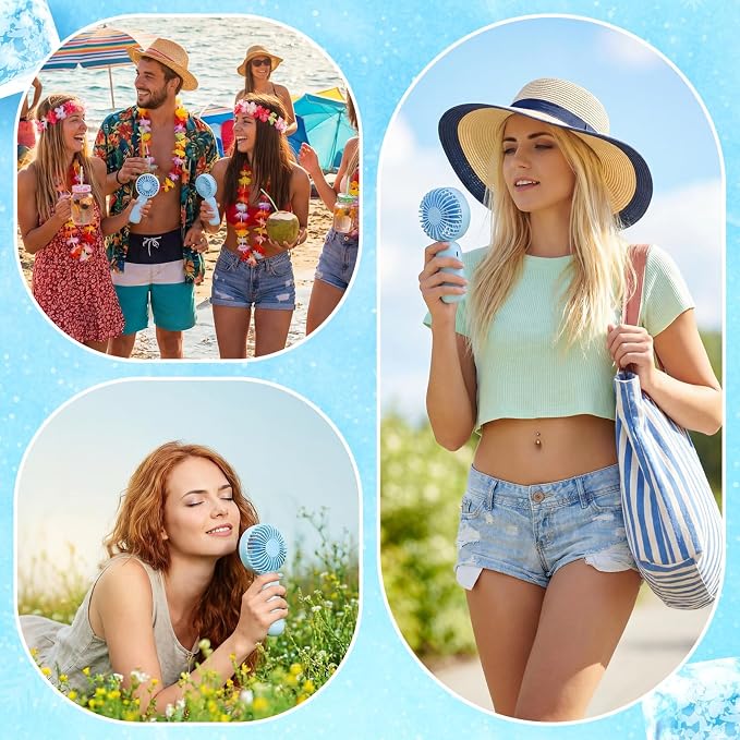 Rossesay 72 Pcs Mini Portable Fan Bulk Cute Handheld Lightweight Small Little - Image 6