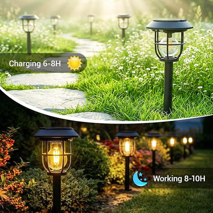Solar Lights Outdoor, 8 Pack Waterproof LED Pathway Lights - Image 3