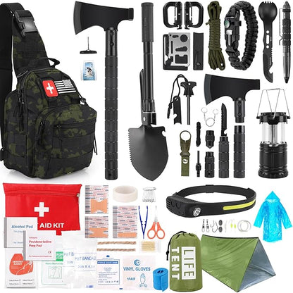 Survival Kit, Camping Axe, Crossbody Bag by XIFOZA