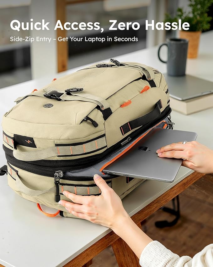 Tolaccea Carry on Travel Backpack, Laptop Backpack Flight Approved Convertible - Image 9